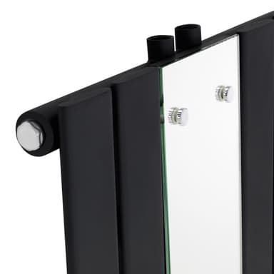 Spejlradiator Sort designradiator Håndklæderadiator 450x1600 mm