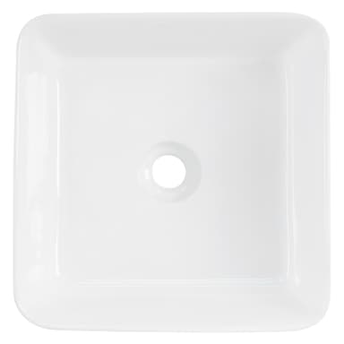 ML-Design Blank hvid keramisk vask 39x39x15 cm