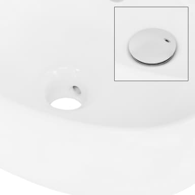 Keramisk håndvask med afløbssæt 430 x 280 mm