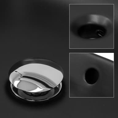 ML Design keramisk vask sort mat, 59x38x19 cm, oval