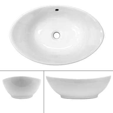 Keramik vask forfængelighed bordplade vask håndvask 590 x 390 mm