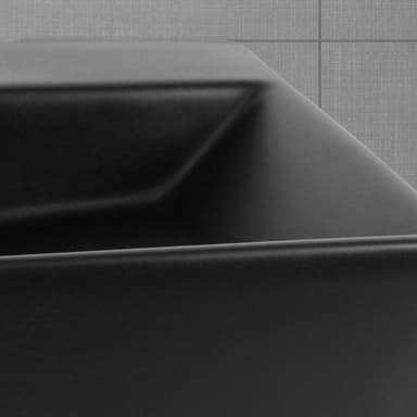 ML-Design håndvask keramik sort 415x365x130mm