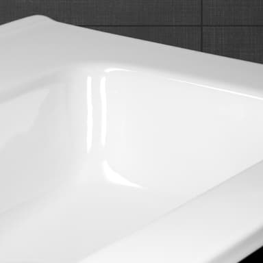 ML Design keramisk vask hvid 81x16,5x46 cm firkantet, indbygget vask