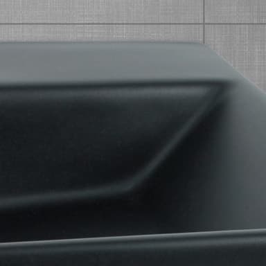 ML design | Design vask badeværelse 600x365 mm firkantet, sort mat
