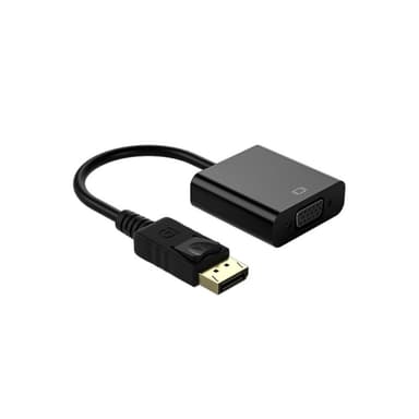 DisplayPort DP till VGA adapterkabel 1080P 60Hz Sort