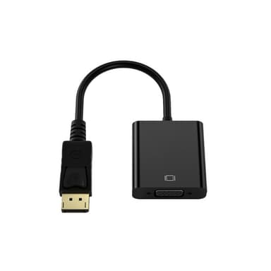 DisplayPort DP till VGA adapterkabel 1080P 60Hz Sort