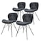 ML-Design 4 spisebordsstole med ryglæn, antracit