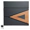 ML-Design brevkasse 37x36,5x11 cm antracit/træmønstret stål