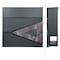 Brevkasse 37x36,5x11 cm antracit/sort marmor stål ML-Design