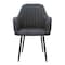 ML-Design 2x Spisebordsstole med ryglæn og armlæn, Antracit