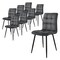 ML-Design Spisebordsstol sæt af 8, antracit, metalben,