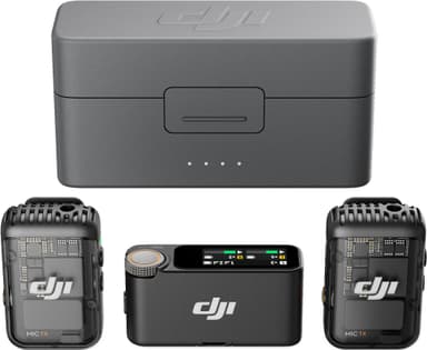DJI Mic 2 wireless transmitter, receiver og opladningsetui sæt (sort)