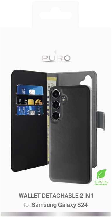 Puro 2i1 Samsung Galaxy S24 pungetui (sort)