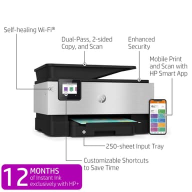 HP OfficeJet Pro 9019e AIO farve inkjet printer