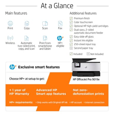 HP OfficeJet Pro 9019e AIO farve inkjet printer
