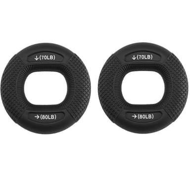 Finger Trainer Silikone Håndtræner Ring Hand Grip Trainer 70-80 pund Sort