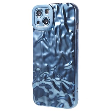Til iPhone 15 Plus TPU Etui Elektroplating Rynket Ujævn Telefon Cover