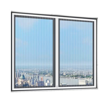 Vinduesskærm myggenet vindue mesh vindue med lynlås Hvid 150x130 cm