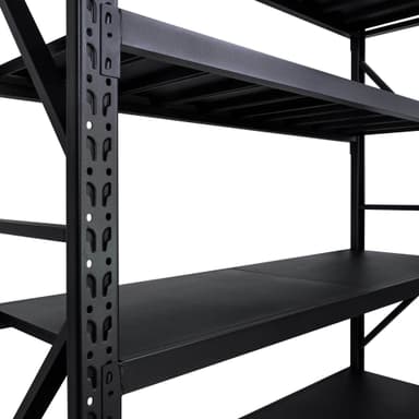 Fornorth Stålreol 1600kg, 200x60x200cm, sort
