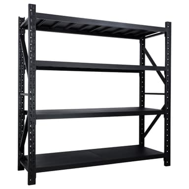 Fornorth Stålreol 1600kg, 200x60x200cm, sort