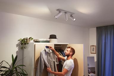Philips Hue White ambiance Buratto tredobbelt spotlys (aluminium)