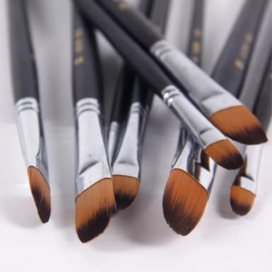 Nylon Pensel Pensler Maleri Akvarel oliemaling Akryl Gouache 9 stk