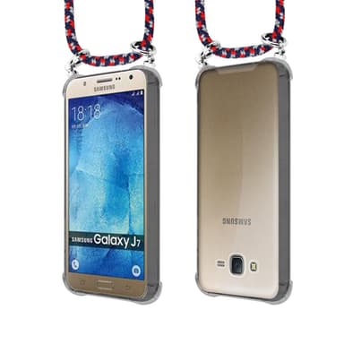 Samsung Galaxy J7 2015 Etui Cover Kæde (Blå)
