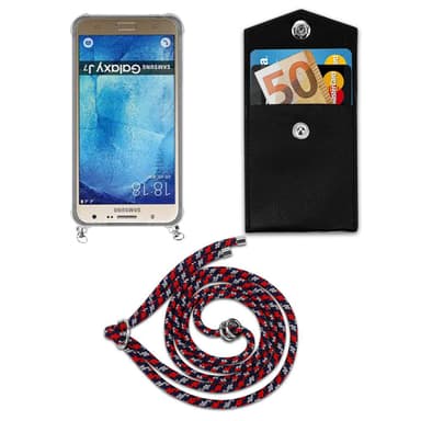 Samsung Galaxy J7 2015 Etui Cover Kæde (Blå)