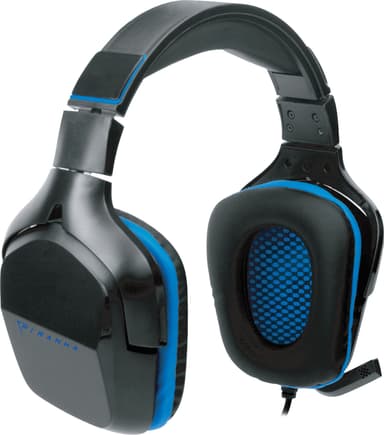 Piranha HP90 gaming-høretelefoner (sort og blå)