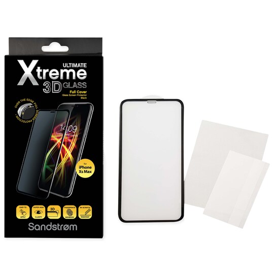 Sandstrøm Curved Glass iPhone Xs Max/11 Pro Max (sort)