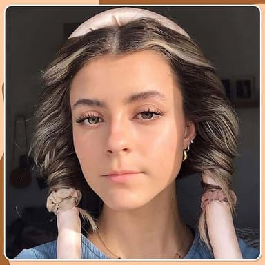 Hair Rollers Curlers Heatless Blå