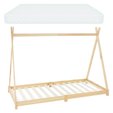 ML Design BedTipi 90x200 cm med slidset ramme, natur