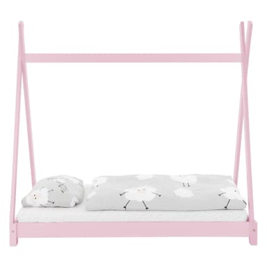 ML Design BedTipi 80x160cm med slidset ramme, pink
