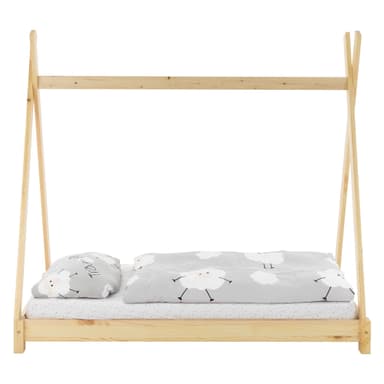 ML Design BedTipi 80 x 160cm med spalteramme, natur