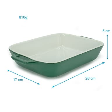 Porcelænsbageform Gryde 26 x 17 x 5 cm (grøn)