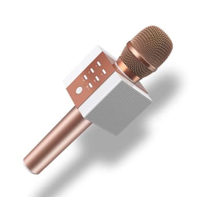 Karaoke mikrofon med Bluetooth-højttaler 5W - Rosaguld