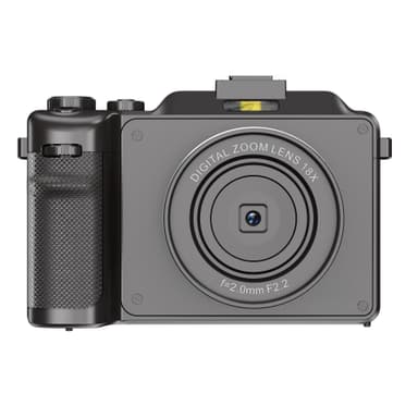 Digitalkamera 4K/48MP/18X digital zoom/autofokus/dobbeltkamera med 32GB TF-kort Grå
