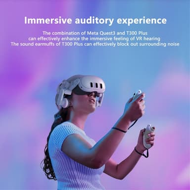 Meta Quest 3 VR Hovedbøjle Frontbeskyttelse høreværn