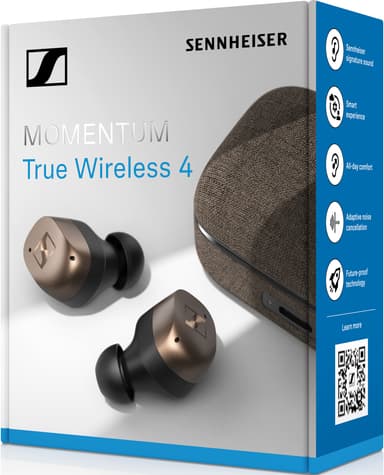 Sennheiser Momentum 4 true wireless in-ear høretelefoner (sort kobber)
