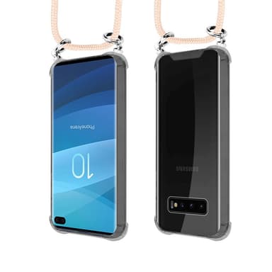 Samsung Galaxy S10 PLUS Etui Cover Kæde (Lyserød)