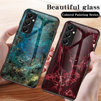 SKALO Samsung A05s 4G Marmor hærdet glas TPU Cover - #3