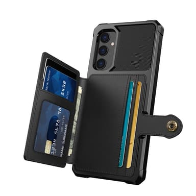 SKALO Samsung A05s 4G Stødsikker cover med pung - Sort