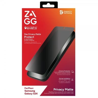 ZAGG InvisibleShield Samsung Galaxy S24 Skærmbeskytter Flex Privacy Matte