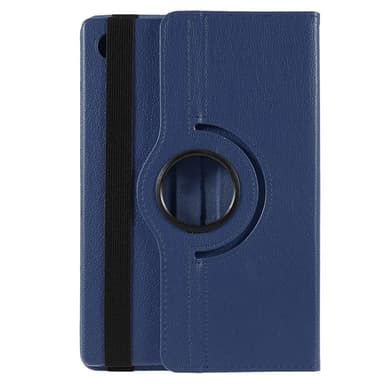 SKALO Samsung Tab A9+ 360 Litchi Flip Cover - Mørkeblå