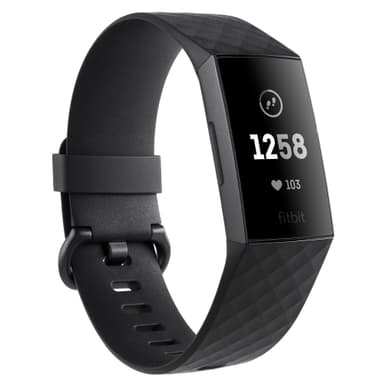 Fitbit Charge 3 aktivitetsur (sort/grafit aluminum)