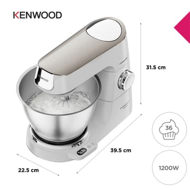 Kenwood Titanium Chef Baker køkkenmaskine KVC65.001WH (hvid)