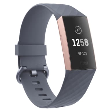 Fitbit Charge 3 aktivitetsur (blågrå/rosaguld aluminum) Fitbit Charge 3 aktivitetsur (blågrå/rosaguld aluminum)