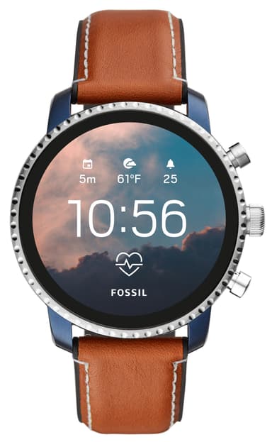 Fossil Q Explorist Gen. 4 smartwatch (steel/blue/tan)