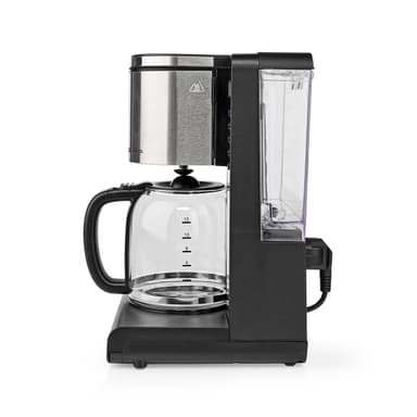 Nedis Kaffemaskine | Filterkaffe | 1.5 l | 12 Kopper | Hold-varm funktion | Tænd timer | LCD display | Urfunktion | Aluminium / Sort