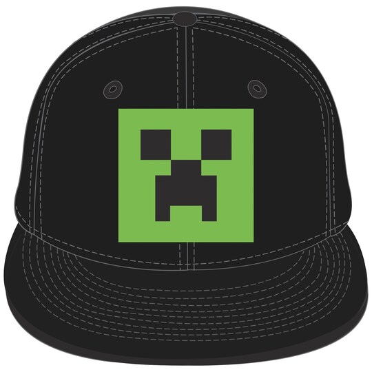Minecraft - Creeper sort/grøn snapback cap